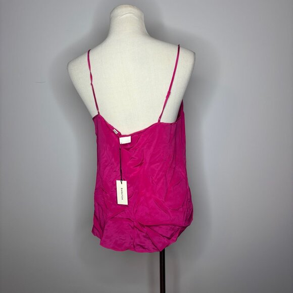 Babaton - Pink Silk V-neck Camisole - Picture 3 of 4